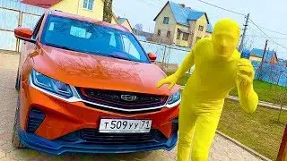 Yellow Man found keys to NEW Car Geely Coolray & Started Race 13+