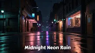 Peaceful Rainy Night in the City | 45 Minutes of Neon Glow