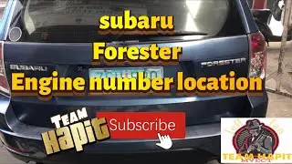 Subaru forester | gas  | Engine number location |
