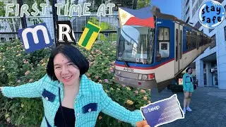 (eng)Thai Try riding MRT First time in Philippines | Meows Stories