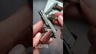 Colt Style Kimber 1911 Keychain - Wooden Chrome 13 #miniature #csgo #military #toys #outdoors