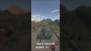 A.I Tanks VS 1000 A.I Soldiers #reinforcementlearning #ai