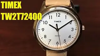 Timex Easy Reader Classic Tan Leather White Dial Watch TW2T72400
