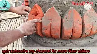 bricks cutting karke gulab ka patta pura video zarur dekhein @bricksworkformasjidandhouse