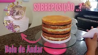 Bolo De Andar/Sobreposição De Bolo/Bolo Com Glitter/Sobreposição De Bolo Verdadeiro #confeitaria