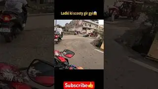 Scooty girl crash 😱 | Road rage 😡 #shorts #rider #motovlog #crash