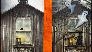 Falloween: Transforming a thrift store picture into a Halloween Picture