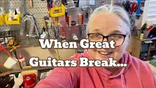 Emerald X10 Carbon Fiber Guitar ** Ghost Pickup  Repair needed.           #guitar 