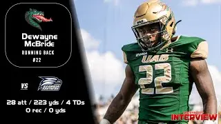 DeWayne McBride - UAB RB #22 vs Georgia Southern (2022)