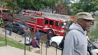 Boston fire department respond to a six alarm fire in Dorchester