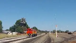 Arrival of two Traxtion workhorses at Otjiwarongo Station