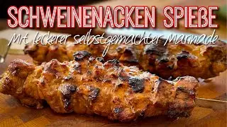 Schweinenacken Spie&szlig;e mit einer leckeren selbstgemachten Marinade #grill #bbq #cooking #grillen