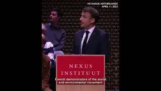 Macron's awkward moment: 'Where is French democracy': protesters confront him in the Netherlands