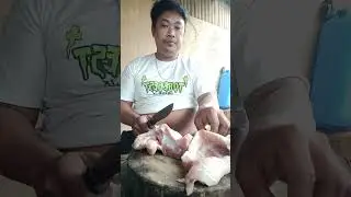@pag hihiwa ng Karne para sa lutong dinuguan at humba