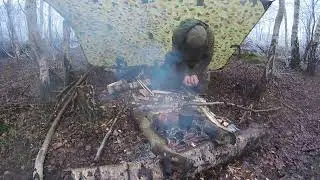 Micro Adventure - Solo Winter Trip - Aussie Tarp Shelter - Bushcraft