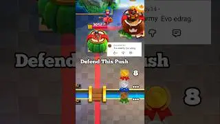 CAN YOU DEFEND THIS CHAMP BOSS BANDITS PUSH..?? 😣😏 #clashroyale #shorts