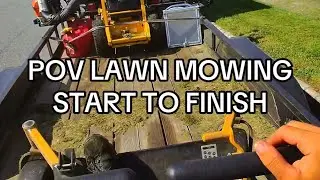 Start to Finish Lawn Mowing ! (Live Client Interaction) 