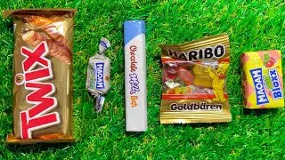 ASMR Most Popular Candies Rainbow Lollipops Chocolate Unpacking Eating Sounds