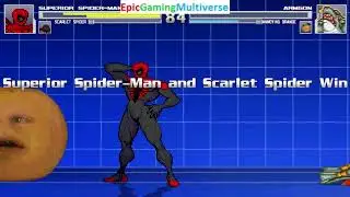 Scarlet Spider And Superior Spider-Man VS Armgon And Annoying Orange In A MUGEN Match / Battle