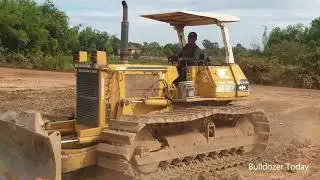 Incredible Komatsu D41P Bulldozer Push Trash​ | Land Clearing With Many Trucks