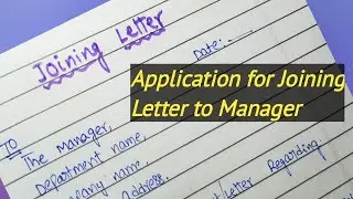 Joining letter // Writing a formal joining letter / report for a job / simple letter for joining