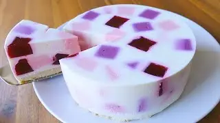 Ягодный легкий чизкейк | Без выпечки | Мозаичный желейный чизкейк