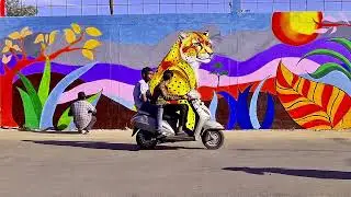 How to cheetah  painting work/cheetah art kaise banaye/ drawing art bandhavgarh cheetah