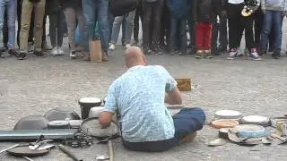 Baddest Tin Pot Drummer at Dam Square Amsterdam