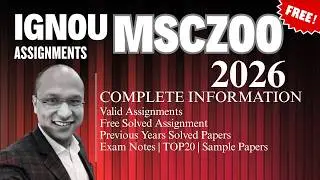 IGNOU MSCZOO | MSCZOO Solved Assignment 2026 - Free IGNOU Solved Assignment
