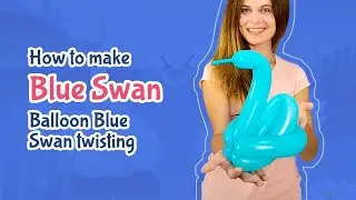 How to make Blue Swan - Balloon Blue Swan twisting