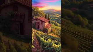 Tuscan Vineyard Sunset 🍇🌅 | Nature Horizons