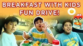 Breakfast with Kids & Short Fun Drive | Kids Day | Fariz Family Vlog 