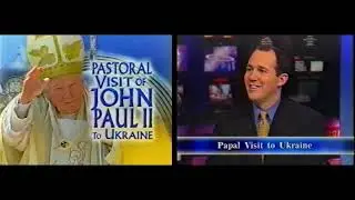 What are the implications in Russia of Pope John Paul's visit to Ukraine?