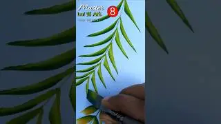 Easy Leaf Painting  🎨🌿 #tutorial  | part-8 #nature #art #shorts #drawing
