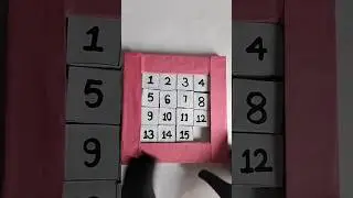 How to make 4&times;4 sliding number puzzle. #short #puzzleidea #game #cardboard
