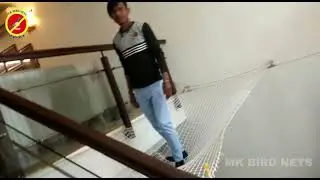 Staircase Child Safety Net Installation in Gurgaon / Gurugram // Monkey safety nets
