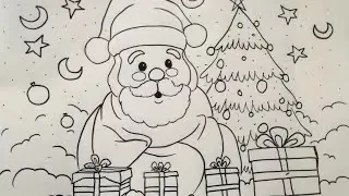 Santa clause drawing with pencil ।। How to draw Christmas Santa clause