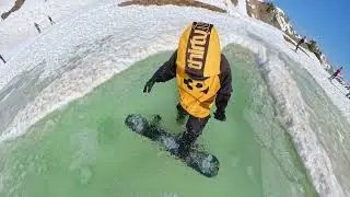 Abasin Closing Day Eve EVE 🐻 Bear Sighting, 🐐 Mountain Goats & Pond Skim FAILS 💦 | Friday the 13th