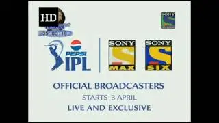Sony Promo & Sponsor Tag For Pepsi IPL 2013