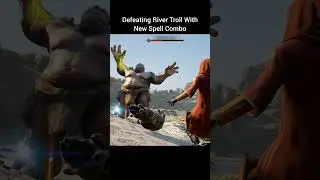 Defeating River Troll With new Spell Combo in Hogwarts legacy