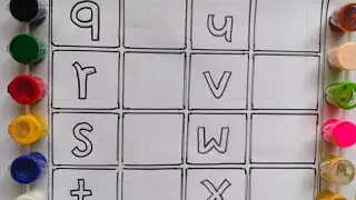 Learn Alphabet Q to X Capital & Small Letters with Example  ABCD for Kids  Phonics Alphabet (Part 3)