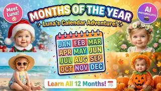 Months of the Year 🗓️ | Luna's Calendar Adventure | AI Photorealistic Baby Learning Video