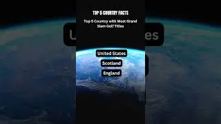 Top 5 Country Facts | Top 5 Country with Most Grand Slam Golf Titles.