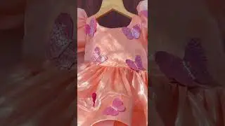 Peach Princess Dress: Fairy Frills Butterfly Magic ✨🦋