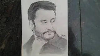 Challenging star Darshan pencil sketch || Dboss