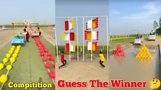 Fast Balloon Bursting Contest &ndash; Guess The Winner 🤔| Challenge Accept Never Give up🏆/ Sahil Challenge