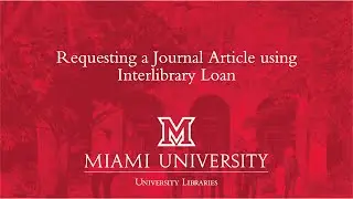 Request an Article with Interlibrary Loan