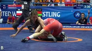 1/8 WW - 49 kg: N. WALCZAK (POL) v. N. VARAKINA (BLR)