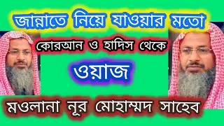 #জান্নাতে নিয়ে যাওয়ার মতো ওয়াজ 🔴 মওলানা নুর মোহাম্মদ সাহেব।
