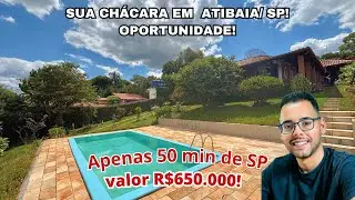 Em Negociação! LINDA CHÁCARA À VENDA EM ATIBAIA/SP! ÓTIMO ACESSO | ACEITA FINANCIAMENTO!